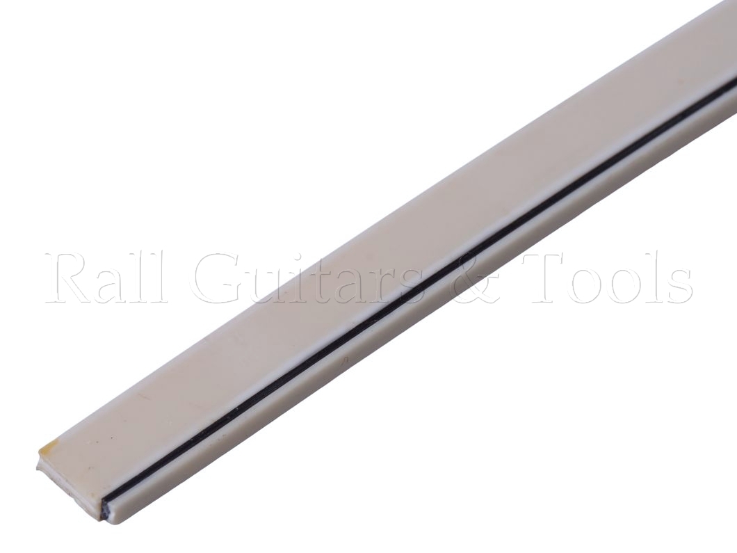 Randeinlage ABS, milchweiß + sw - 6 x1,5 x1560mm