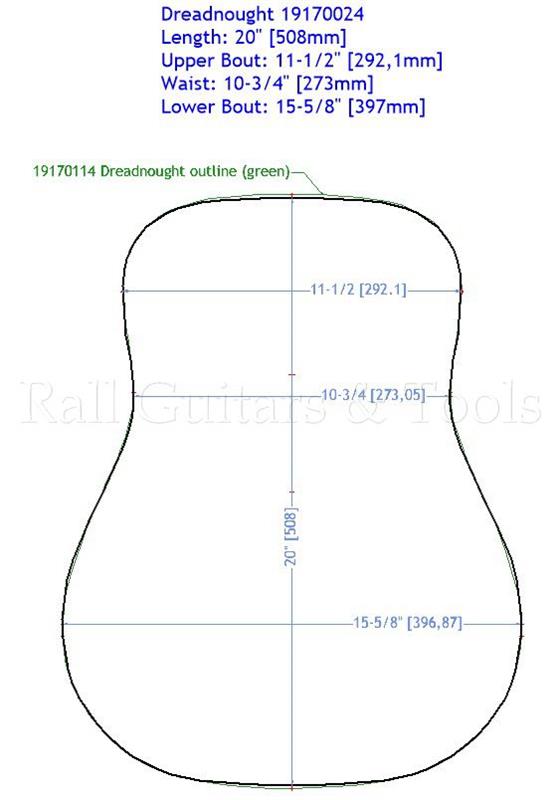 Gitarrenbau Außenform - Dreadnought D28 Typ