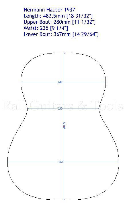Gitarrenbau Form - Klassik Hauserâ„¢ 1937 Gitarrenbau Form - Klassik Hauserâ„¢ 1937