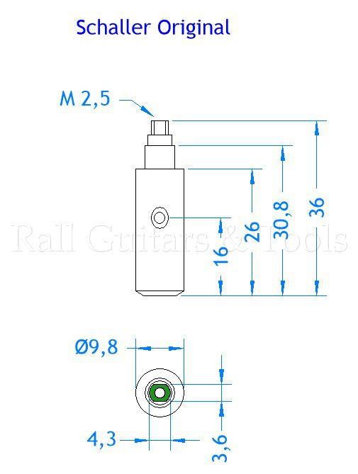Schaller Ersatz Welle Stimm Mechanik schwarz Schaller Ersatz Welle Stimm Mechanik schwarz
