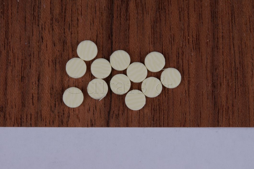 12'er Satz Augen 6mm, Elfenbein Imitat Ripple