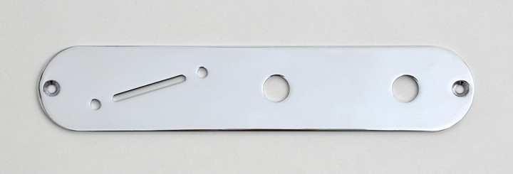 T-Style Kontrollplatte Chrom, Schräger Schal, 10mm