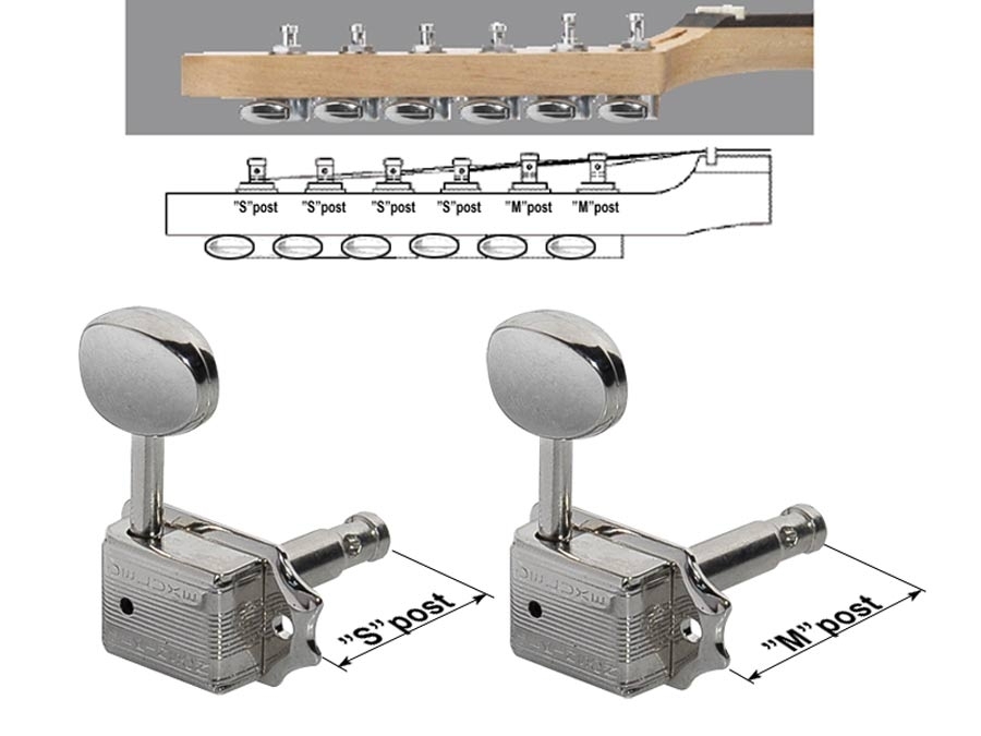 Wilkinson Git.Mech.162-NL-4S2M, 6L, nickel