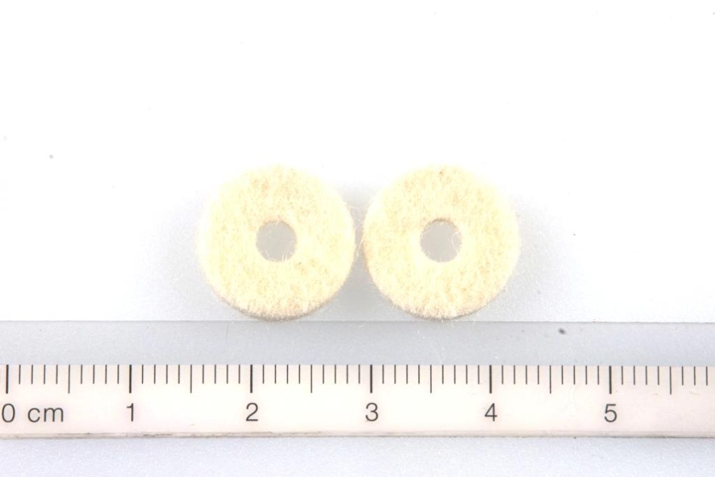 Gurtknopf Unterleg Filz weiß 2er Gurtknopf Unterleg Filz weiß 2er