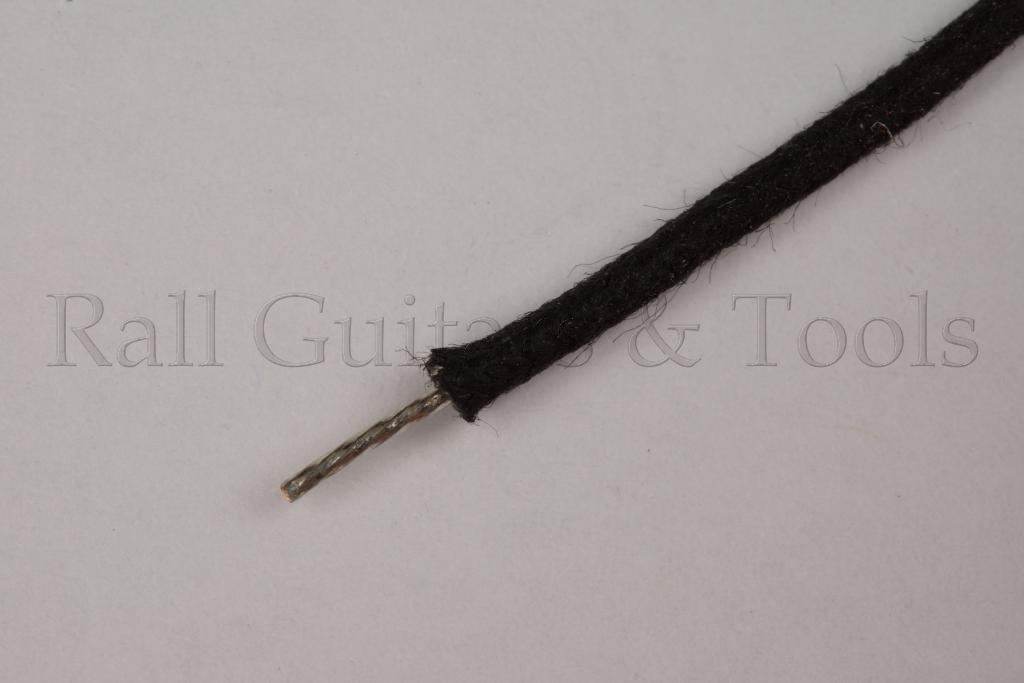 Vintage Einzelader schwarz, Baumwollisolierung 1m