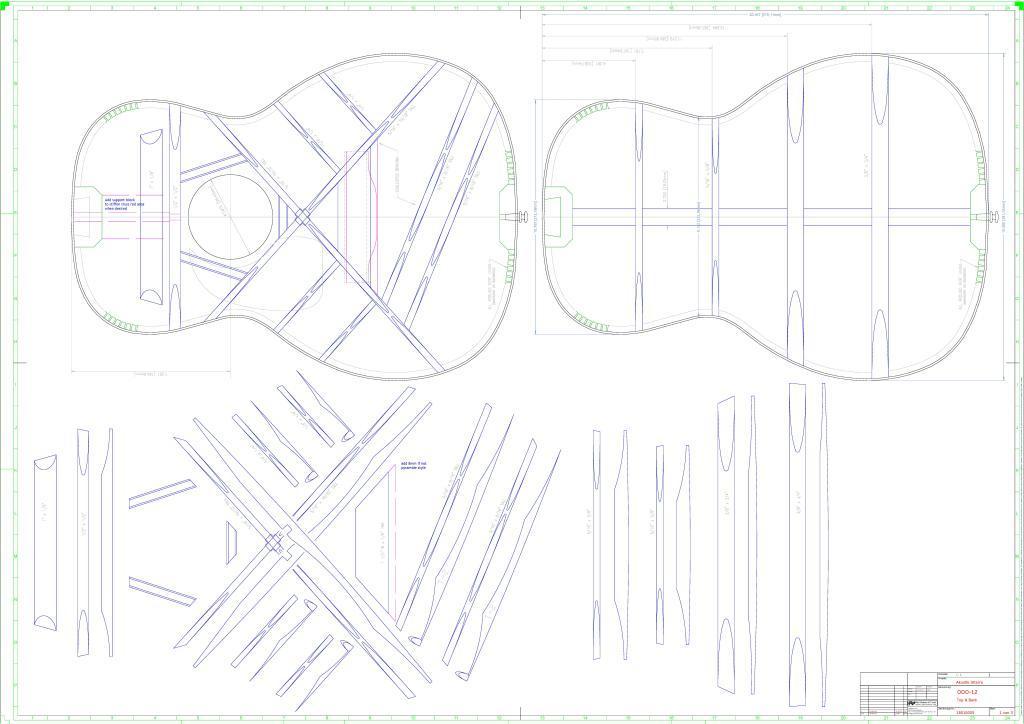Gitarrenbauplan 000-12