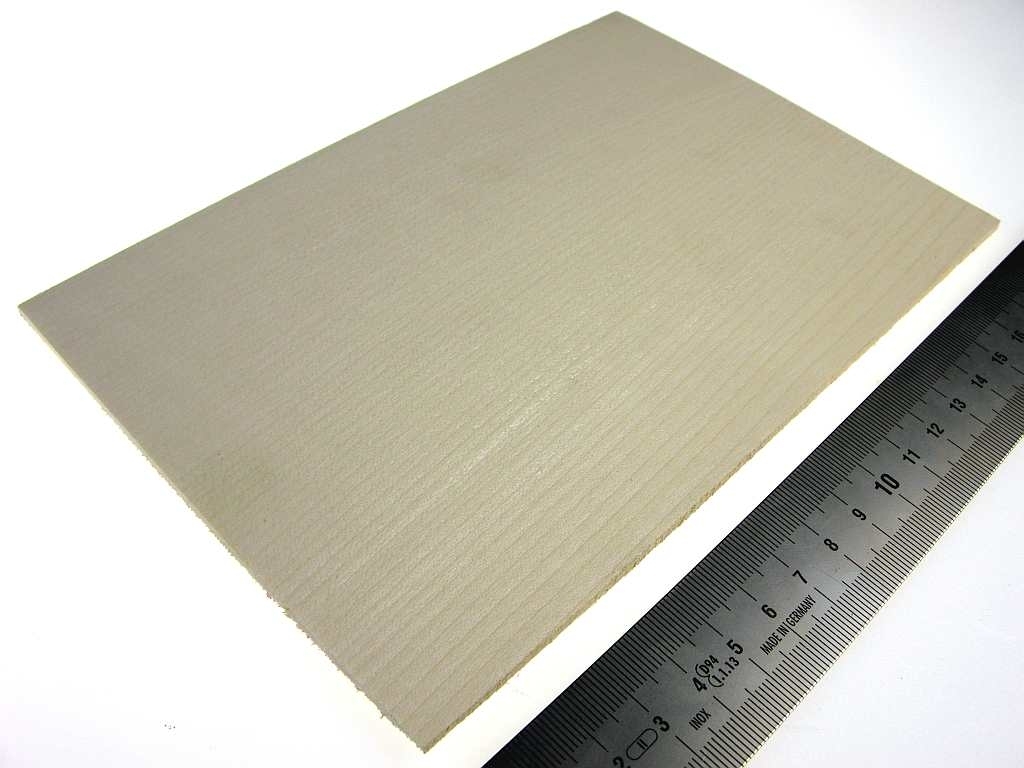 Kopfplatte Rohling Bergahorn ca. 200x120x1,8mm