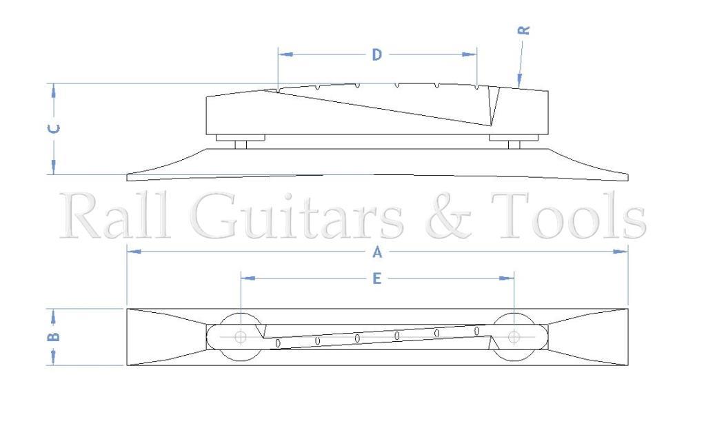 Brücke für Archtop Gitarren (Ebenholz)