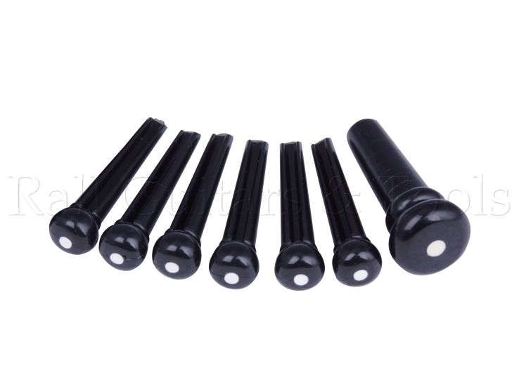 Bridgepin Set Schwarz (Auge Weiß) - 7teilig