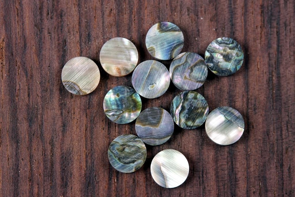 12'er Satz Augen 6,35mm, Abalone 12'er Satz Augen 6,35mm, Abalone