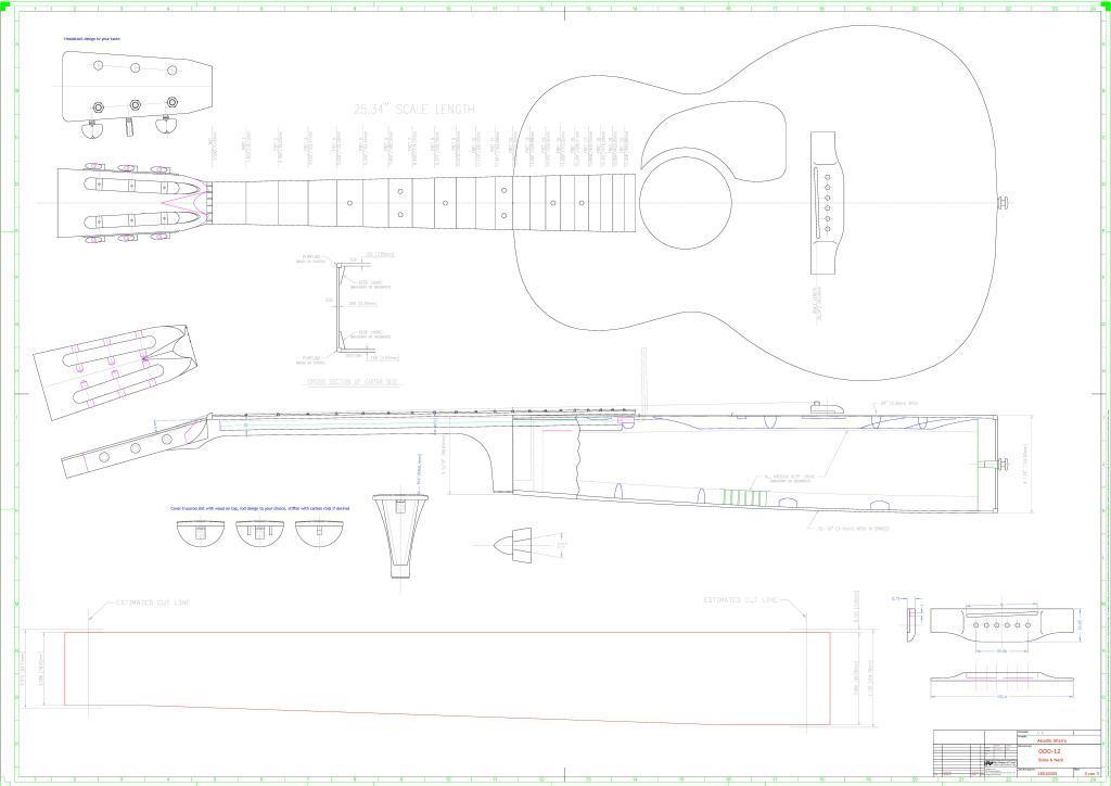 Gitarrenbauplan 000-12 Gitarrenbauplan 000-12