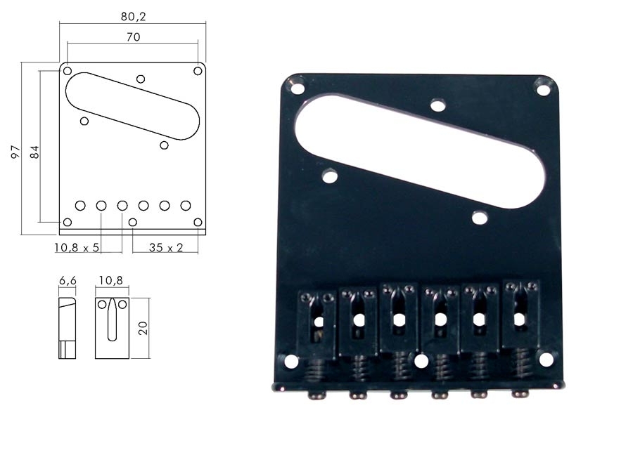Boston T-66-B T-style Brücke schwarz Boston T-66-B T-style Brücke schwarz