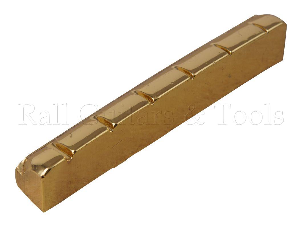 Messing Sattel vergoldet 43,3 x 9,2 x 6,1 - vorgekerbt Messing Sattel vergoldet 43,3 x 9,2 x 6,1 - vorgekerbt