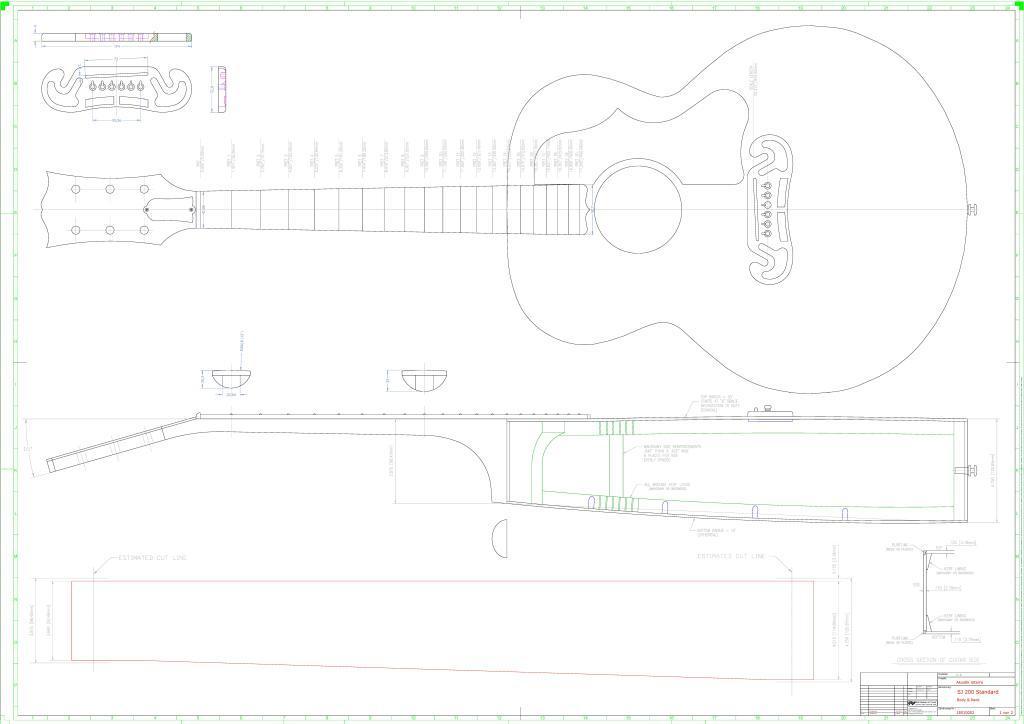 Gitarrenbauplan SJ 200 Standard