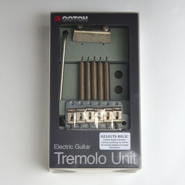 Gotoh GE101TS RELIC Tremolo Stahl Block Aged Chrom