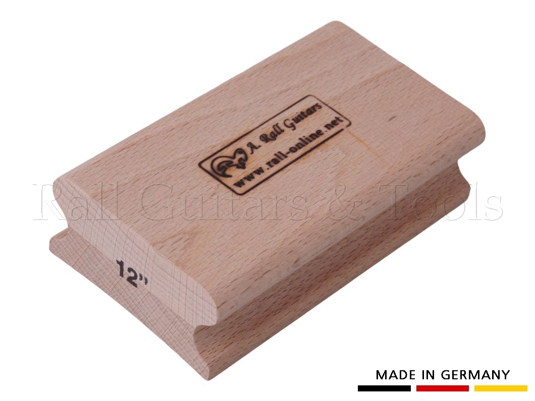 R=12" Schleifklotz aus Hartholz; 125mm