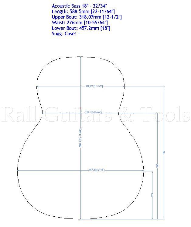Bauplan Akustik Bass 18" - 34" Mensur Bauplan Akustik Bass 18" - 34" Mensur