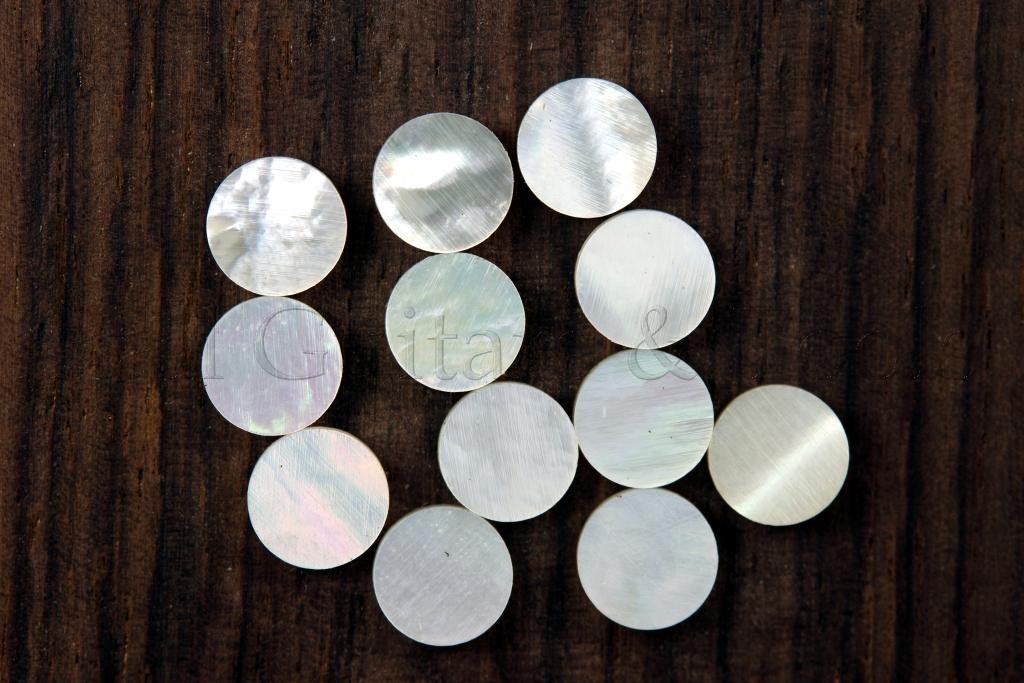 12'er Satz echte Perlmuttaugen 6,35mm 12'er Satz echte Perlmuttaugen 6,35mm