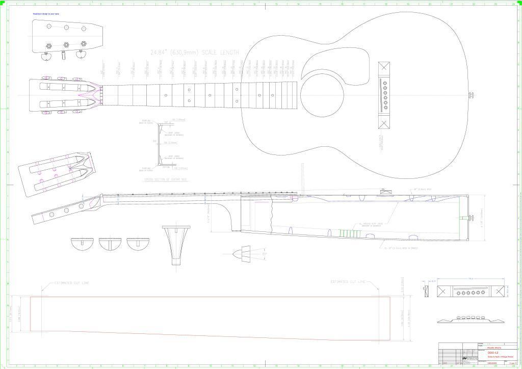 Gitarrenbauplan 000-12 Gitarrenbauplan 000-12