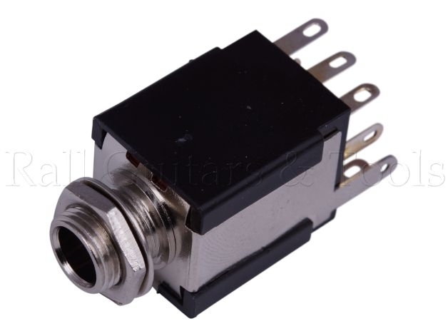 Schalt-Klinkenbuchse 6,35mm Stereo DPDT