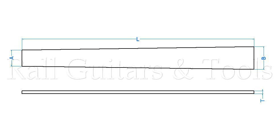 Griffbrett Ebenholz schwarz A, 4-saiter Bass