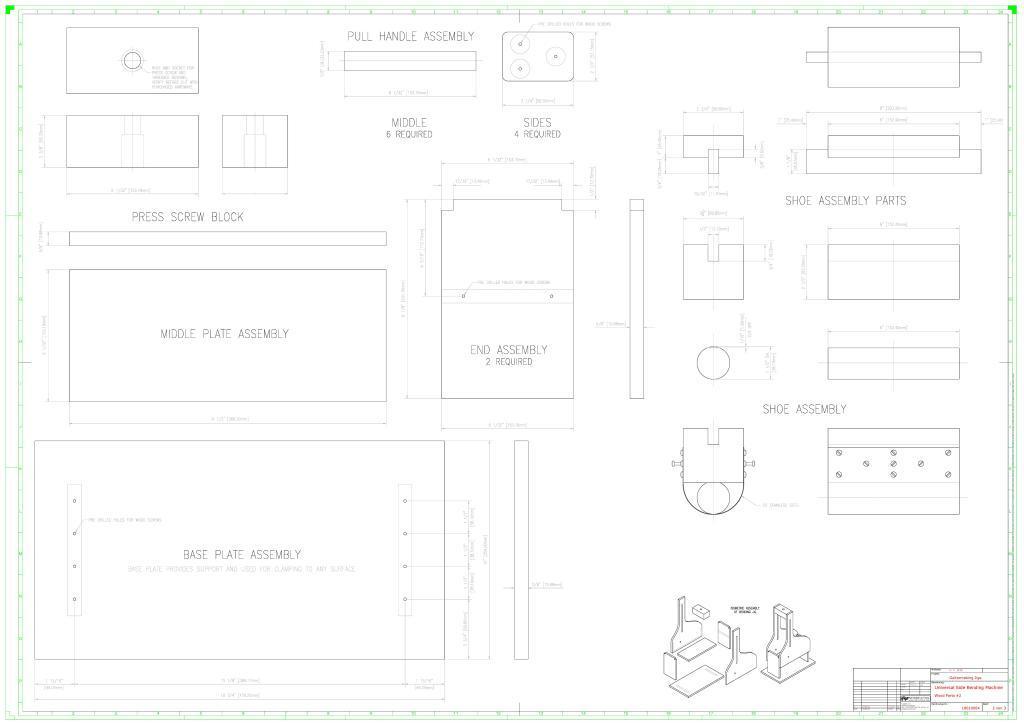 Bauplan Universal Zargen-Biegepresse Bauplan Universal Zargen-Biegepresse