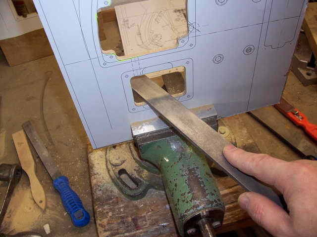 Fscablone für das Batteriefach innen