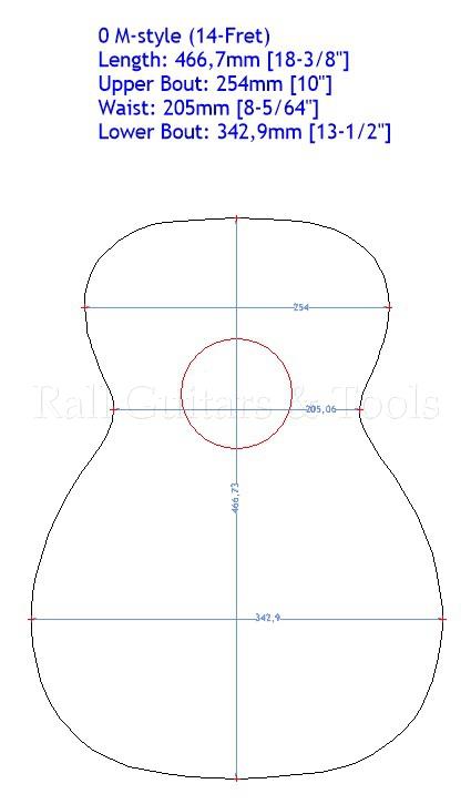 Biegeform 6" - Bausatz 0-style 14-Fret M-style Biegeform 6" - Bausatz 0-style 14-Fret M-style