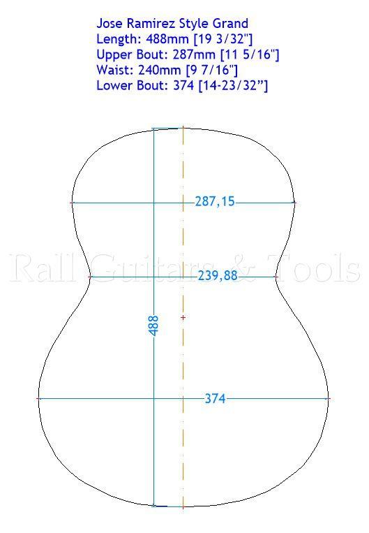 Gitarrenbau Form - Style J. Ramirez - Grand Gitarrenbau Form - Style J. Ramirez - Grand