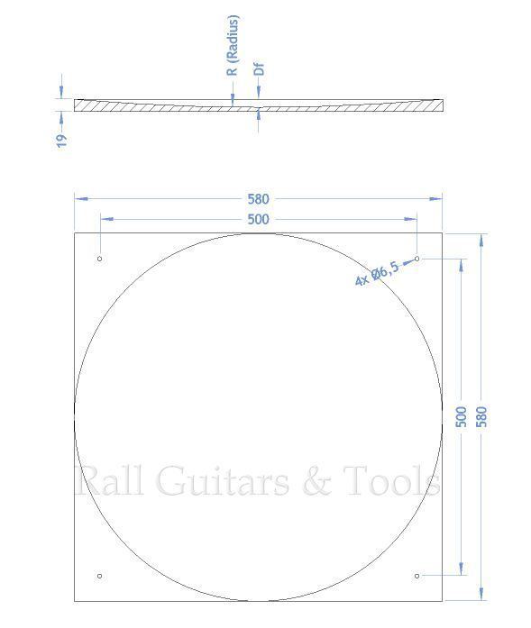 Hohlform Wölbungsstock 15' (R=4572mm) - Boden Hohlform Wölbungsstock 15' (R=4572mm) - Boden