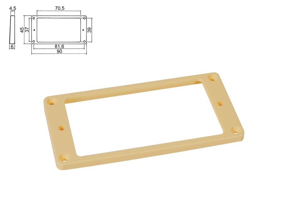 HB Rahmen für flache Decke, niedrig, creme