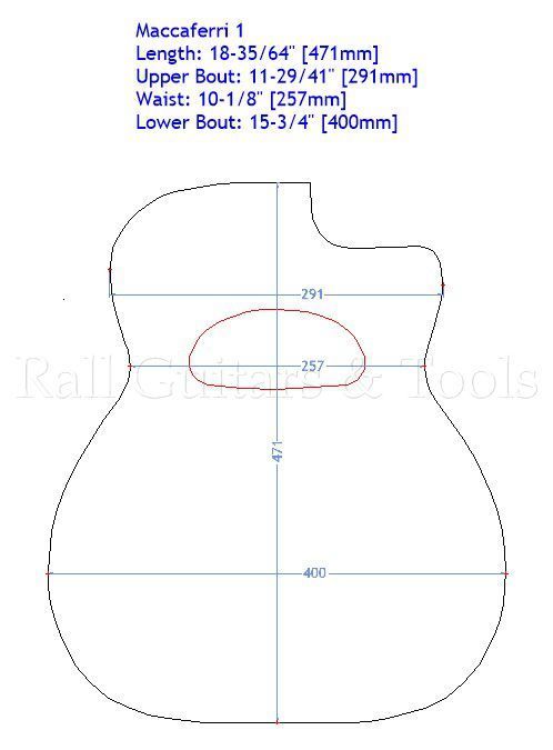 Gitarrenbau Außenform - Maccaferri Gitarrenbau Außenform - Maccaferri
