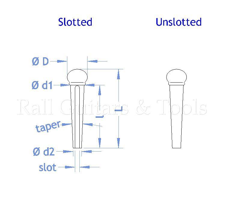 Bridgepin Ebenholz Poliert (MOP Auge, 3mm + Nut) Bridgepin Ebenholz Poliert (MOP Auge, 3mm + Nut)