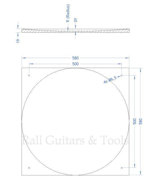 Hohlform Wölbungsstock R=4.000mm (13,2 ft) - Boden Hohlform Wölbungsstock R=4.000mm (13,2 ft) - Boden