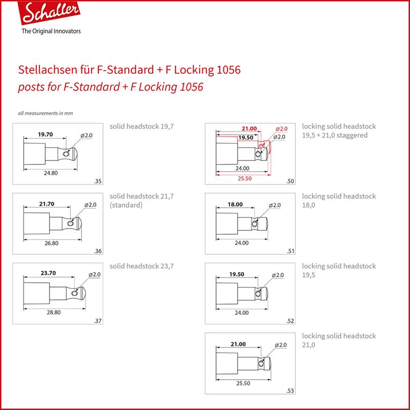 Schaller Mechanik Original F-Series Std 6 li chrom Schaller Mechanik Original F-Series Std 6 li chrom