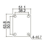 Gotoh NBS-3 Relic Hals Befestigungs Platte Aged Ch