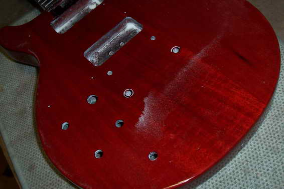 Lackierung Faded Cherry (Gibson LP Lefthand)