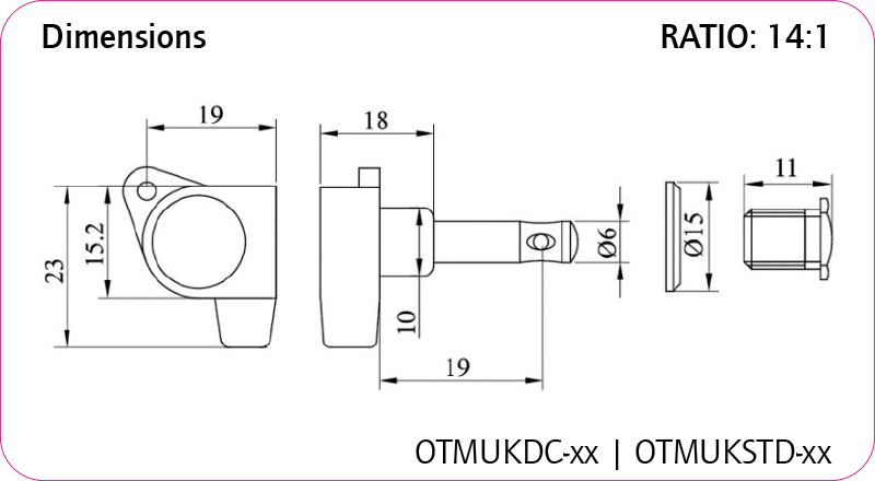 Ortega OTMUKDC-GO Ukulele Mechanik Gold Ortega OTMUKDC-GO Ukulele Mechanik Gold