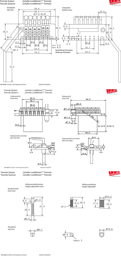 Schaller LockMeister Tremolo schwarz Schaller LockMeister Tremolo schwarz