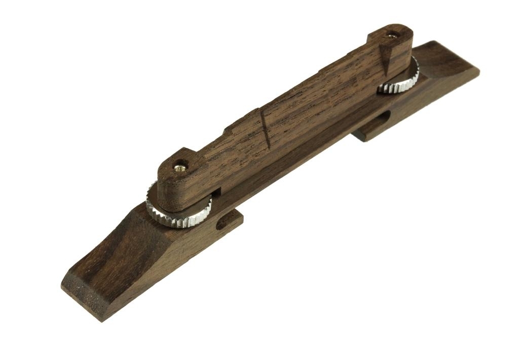 Steg für Jazz Gitarre Palisander chrom - geschliff Steg für Jazz Gitarre Palisander chrom - geschliff