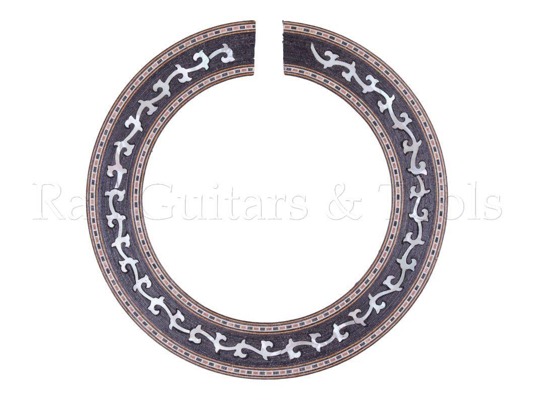 Rosette Perlmutt Ranke / Holz 92,5 x 20mm Rosette Perlmutt Ranke / Holz 92,5 x 20mm