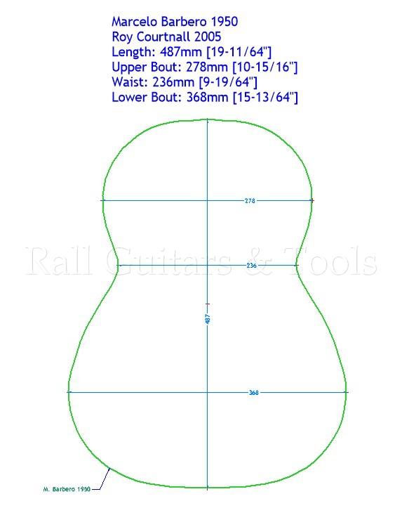 Gitarrenbau Form - Marcelo Barbero 1950 Gitarrenbau Form - Marcelo Barbero 1950