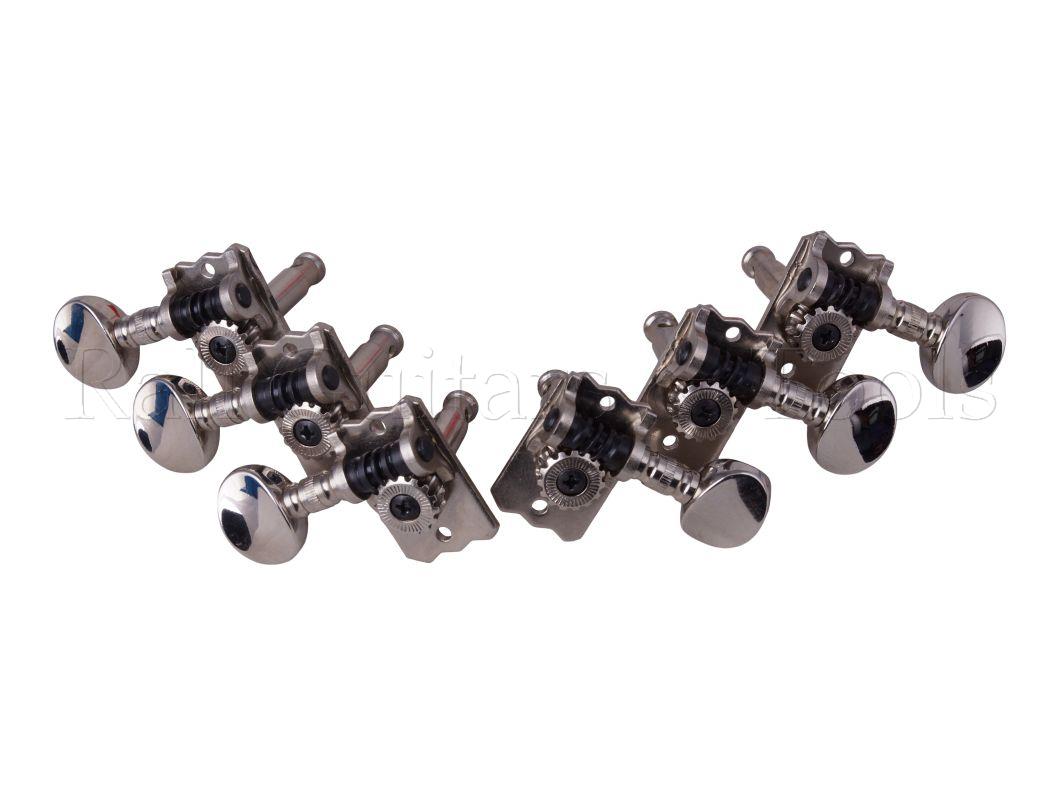 Satz Gitarrenmechaniken, Nickel oval, 3L + 3R