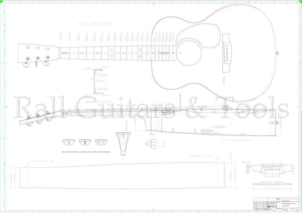 Gitarrenbauplan 0M-14 (25,34)