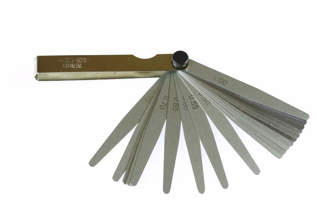 Präzisions Fühlerlehre 20 Blatt von 0,05 - 1,0 mm