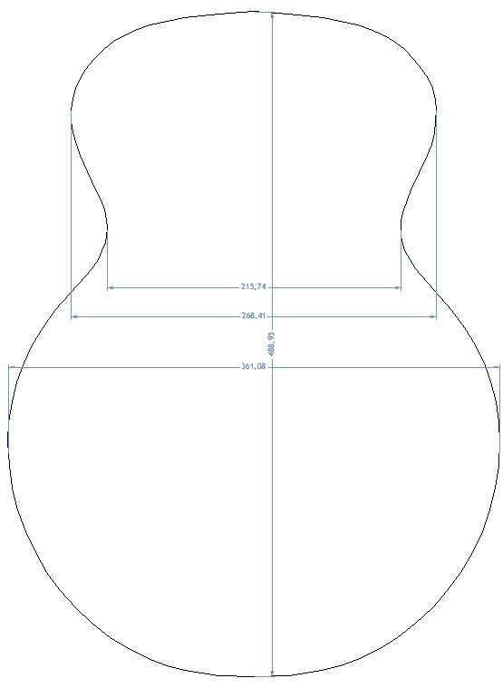 Gitarrenbau Außenform - L-0 Typ Small Flattop G-Style modern