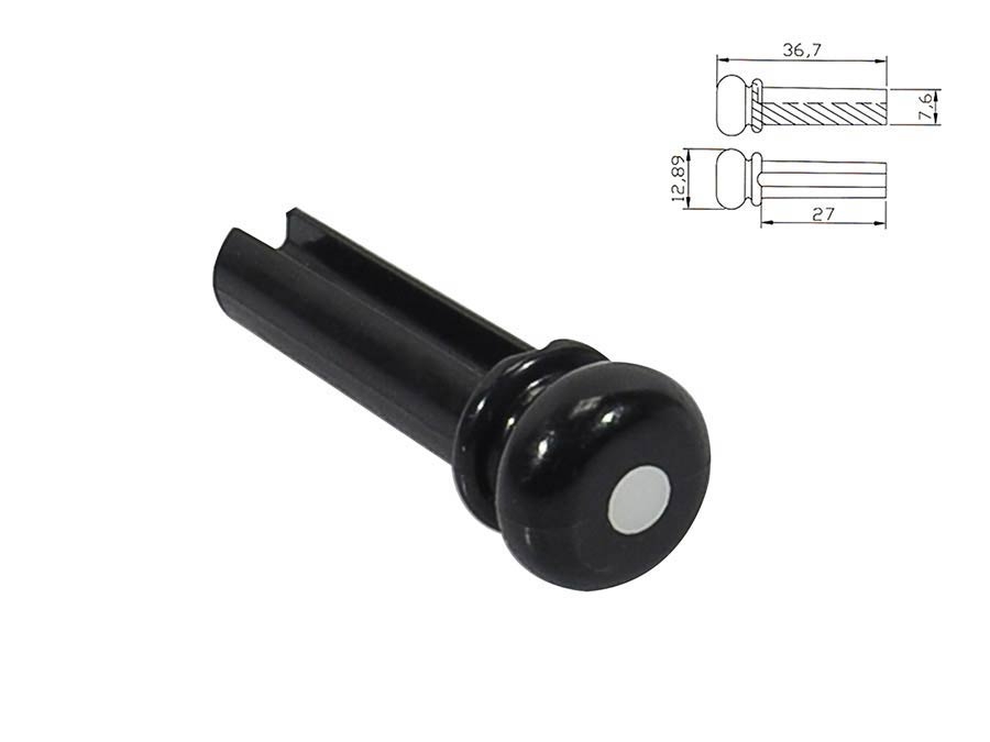 Bridgepin Set Schwarz (Auge Weiß) - 6teilig Bass Bridgepin Set Schwarz (Auge Weiß) - 6teilig Bass