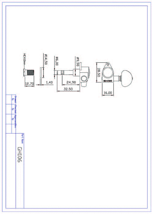 Grover GR 106BC Locking Rotomatics 3+3 schwarz chr