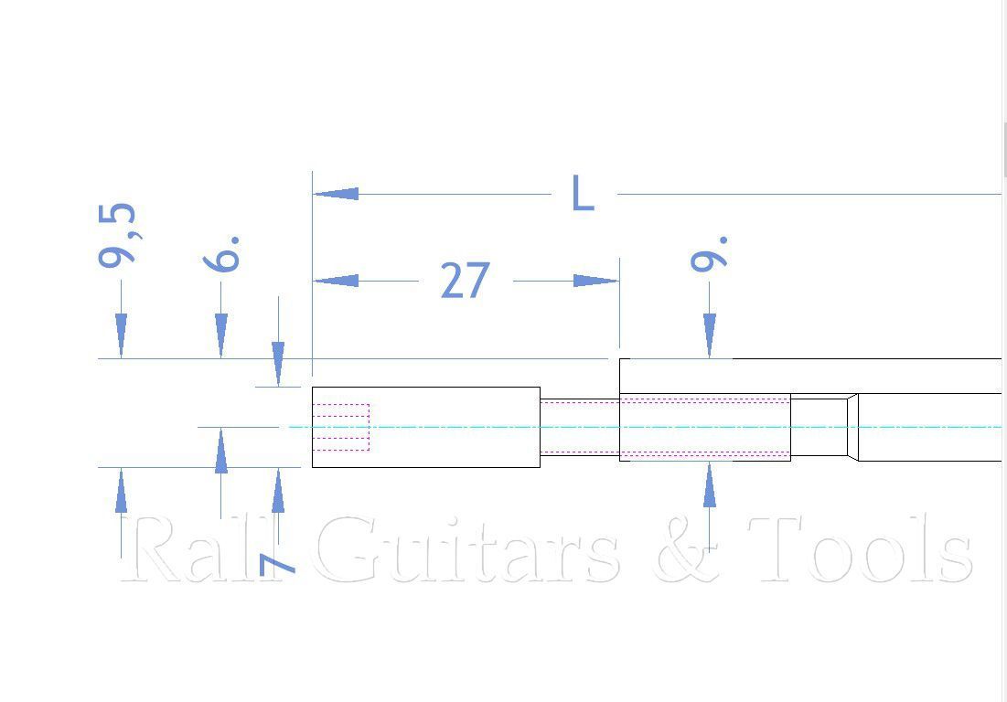 Halsstab zweifachwirkend 425 x 6 x 9 mm