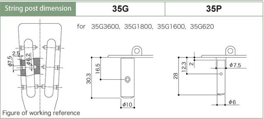 Gotoh 35G-1800-BB Klassik Mechanik 3L3R Messing Gotoh 35G-1800-BB Klassik Mechanik 3L3R Messing
